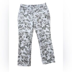 Charter club, beige and tan floral vintage jeans size 16